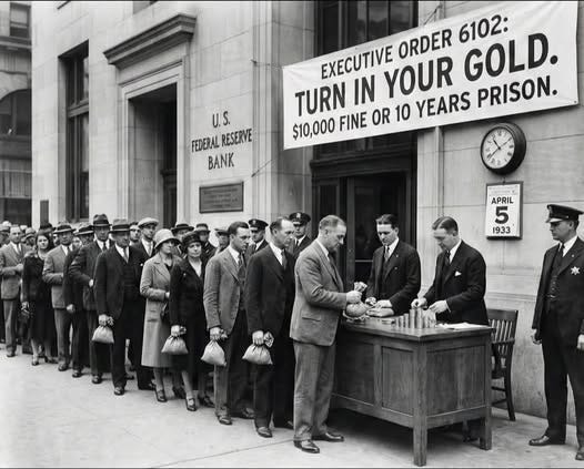 citizens giving up gold to federal reserve